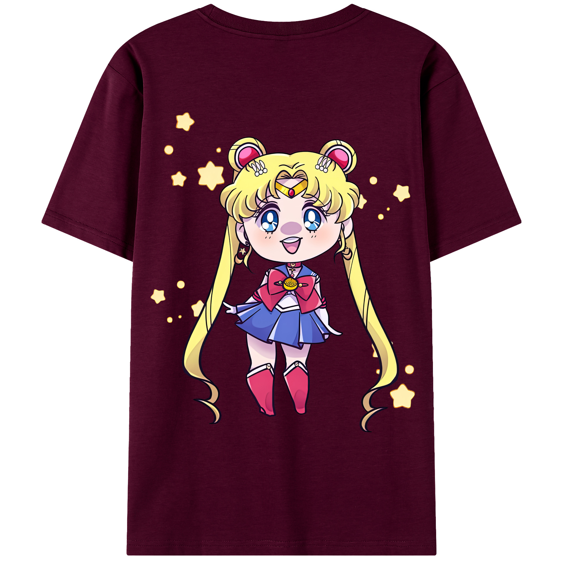 （画像用） 美少女戦士セーラームーン 月野 うさぎ つきの うさぎ Sailor Moon Tsukino Usagi レディース半袖Tシャツ(バックプリント)